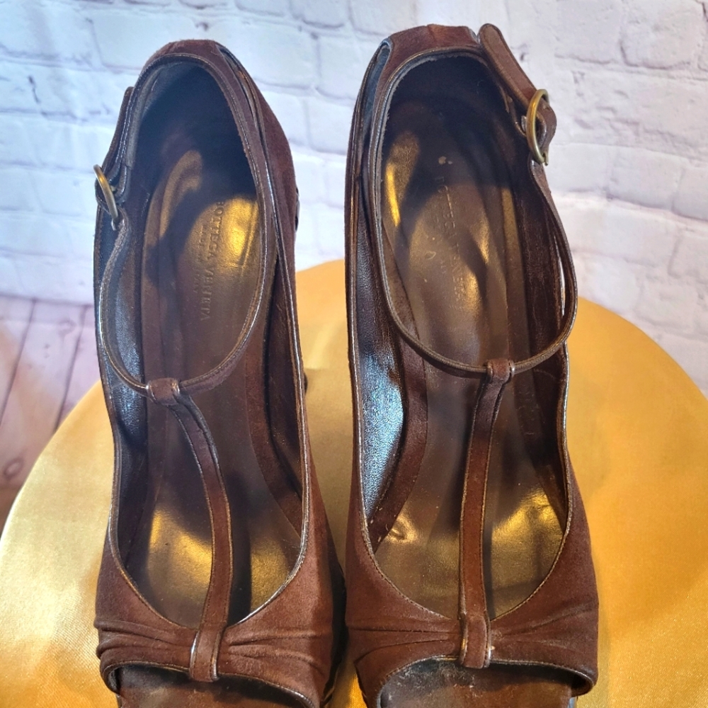 Bottega Veneta Suede Wedge Sandals